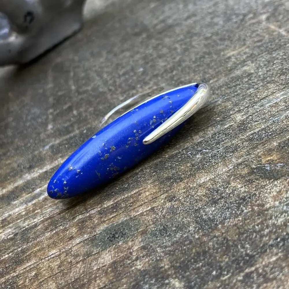 NEW Silver & Lapis Deco Statement Ring